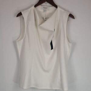 Banana Republic Cream White Sleeveless Blouse